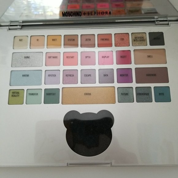 SEPHORA + MOSCHINO Laptop Palette 💻 Eyeshadow Matte - Satin - Shimmer BNIB - Picture 2 of 4